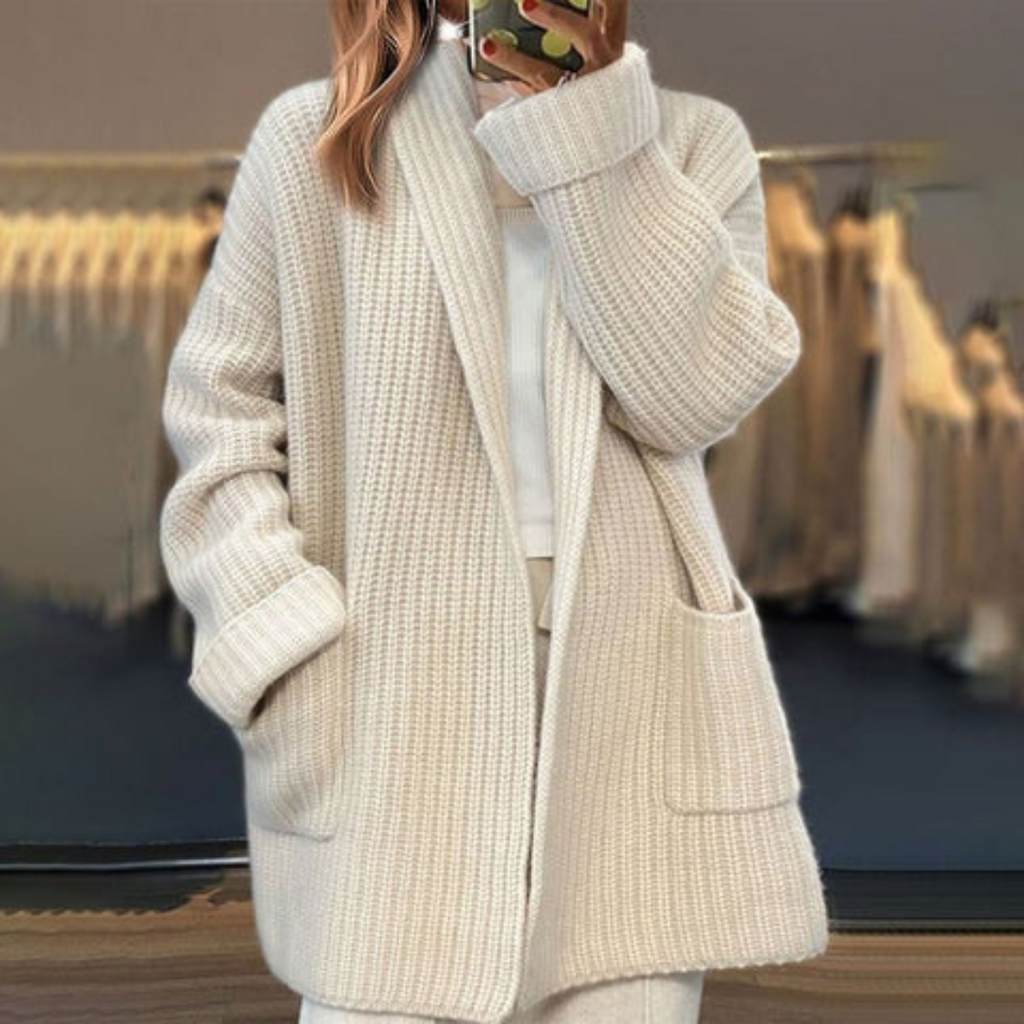 Mia | Cozy Long Wool Cardigan for Women