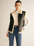 Mia | Cozy Sleeveless Faux Leather Vest