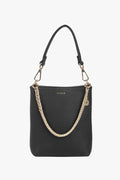 Mia | Elegant Black Leather Bucket Bag