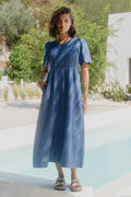 Mia | Elegant Cornflower Blue Summer Dress for Wedding Guests