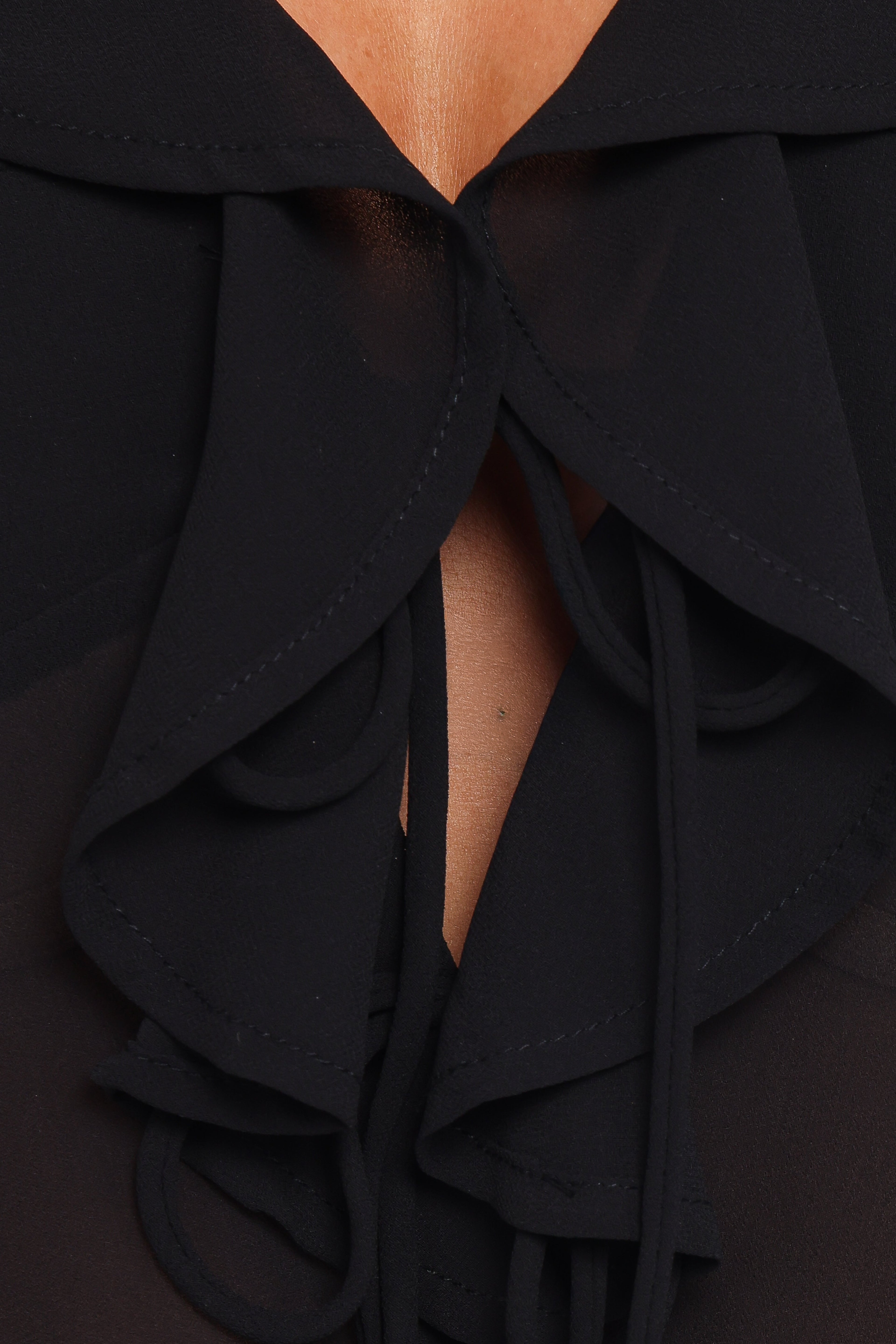 Mia | Elegant Cropped Chiffon Blouse for Women