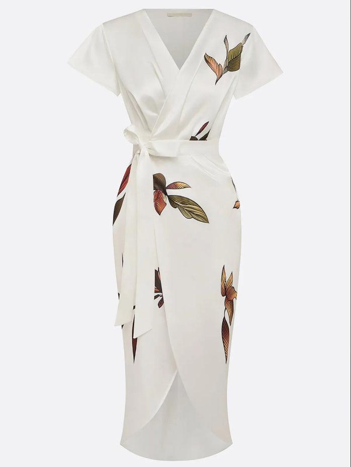Mia | Elegant Floral Wrap Sundress for Women