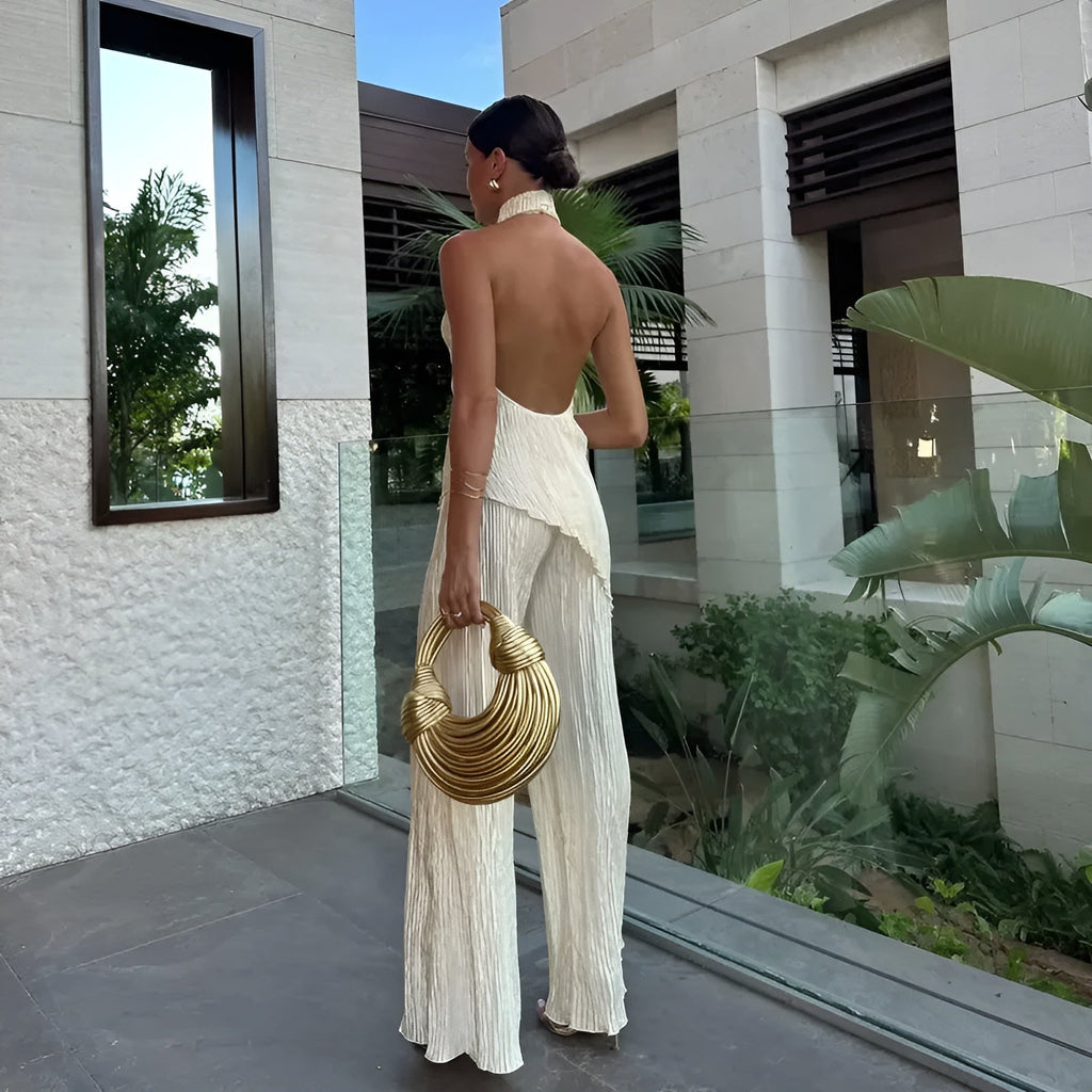 Mia | Elegant One-Shoulder Wide-Leg Jumpsuit for Women