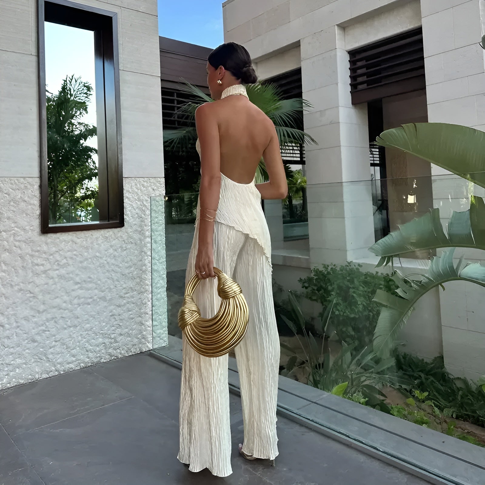 Mia | Elegant One-Shoulder Wide-Leg Jumpsuit for Women