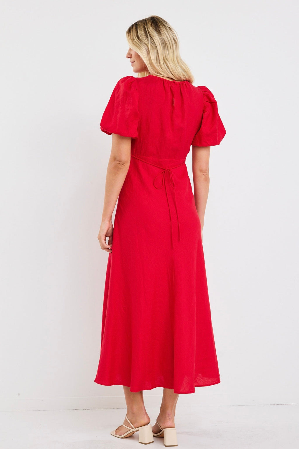 Mia | Elegant Puff Sleeve Maxi Dress
