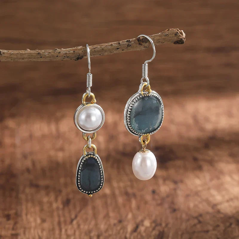 Blue Natural Stone Earrings