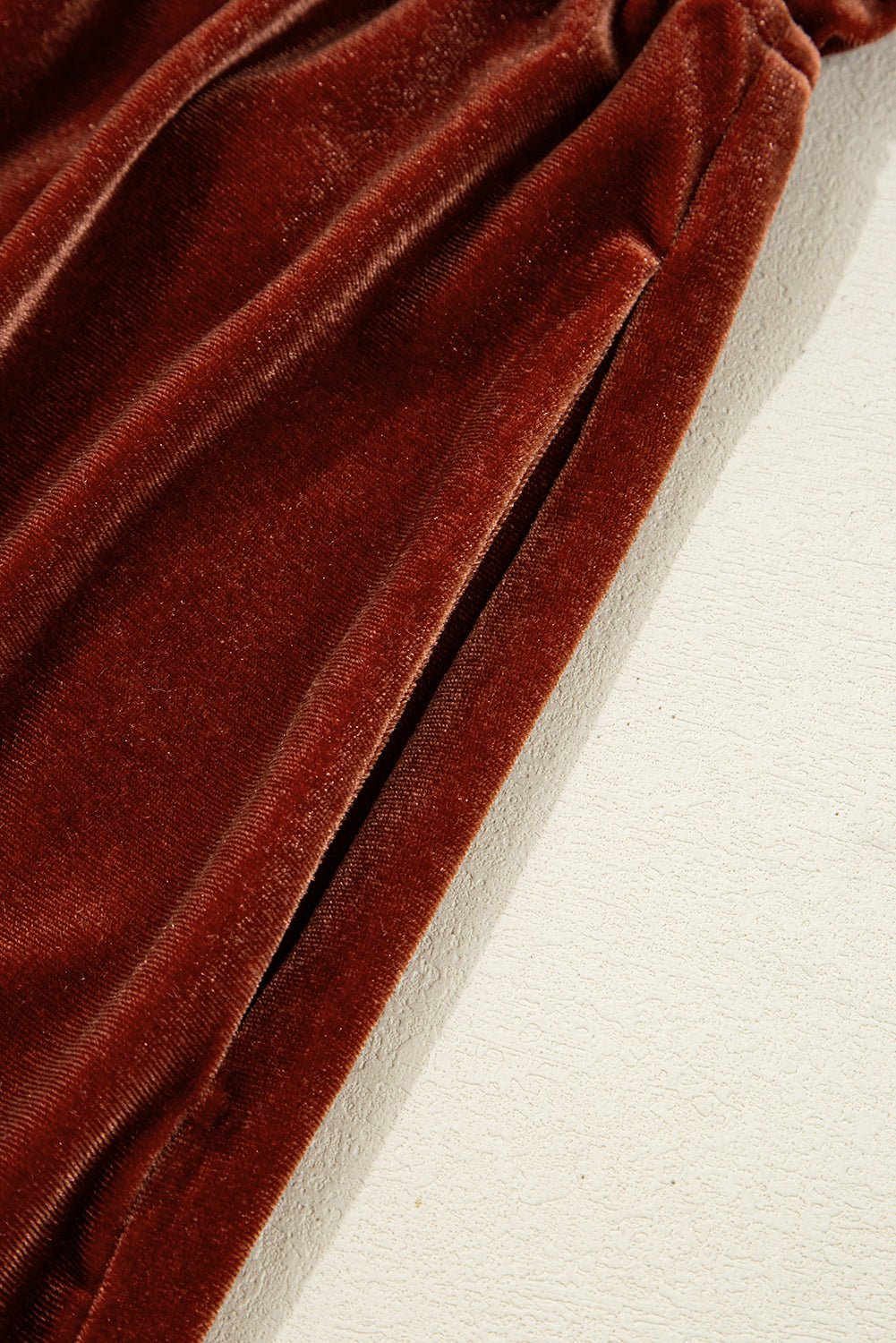 Mia | Elegant Rust Velvet Mini Dress for Women