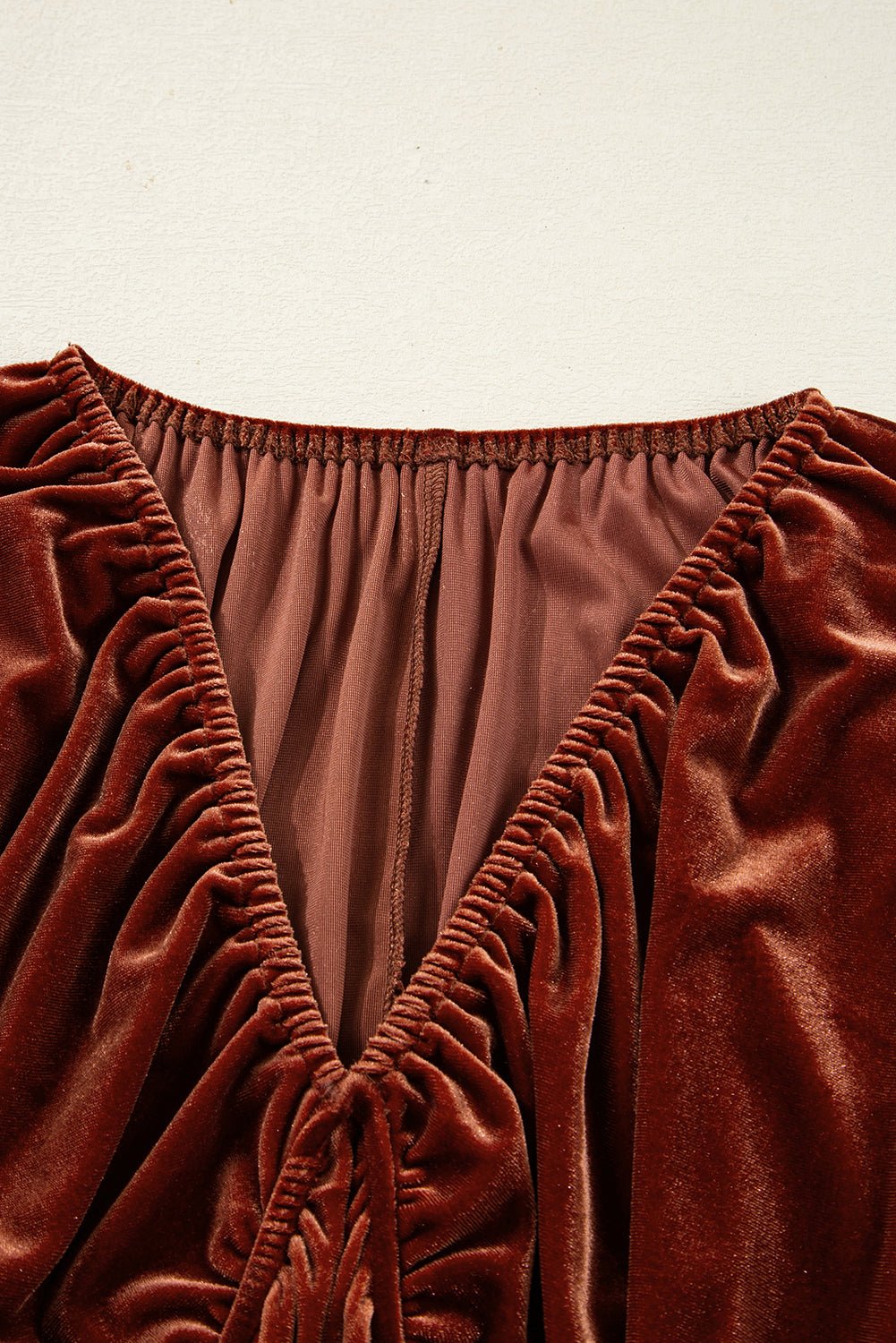 Mia | Elegant Rust Velvet Mini Dress for Women