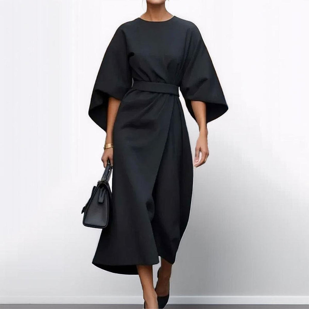 Mia | Elegant Satin Feel Maxi Dress