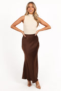 Mia | Elegant Satin Midi Skirt