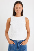 Mia | Elegant Sculpted Sleeveless Women's Top