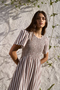 Mia | Elegant Shirred Midi Dress