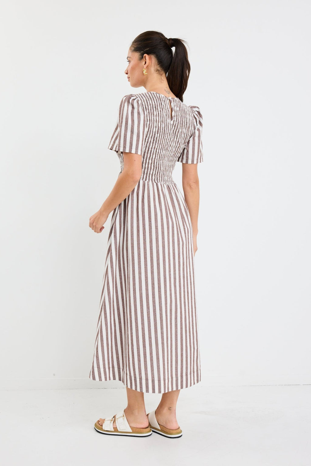 Mia | Elegant Shirred Midi Dress
