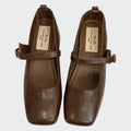 Mia | Elegant Square Tip High Heeled Mary Jane Shoes