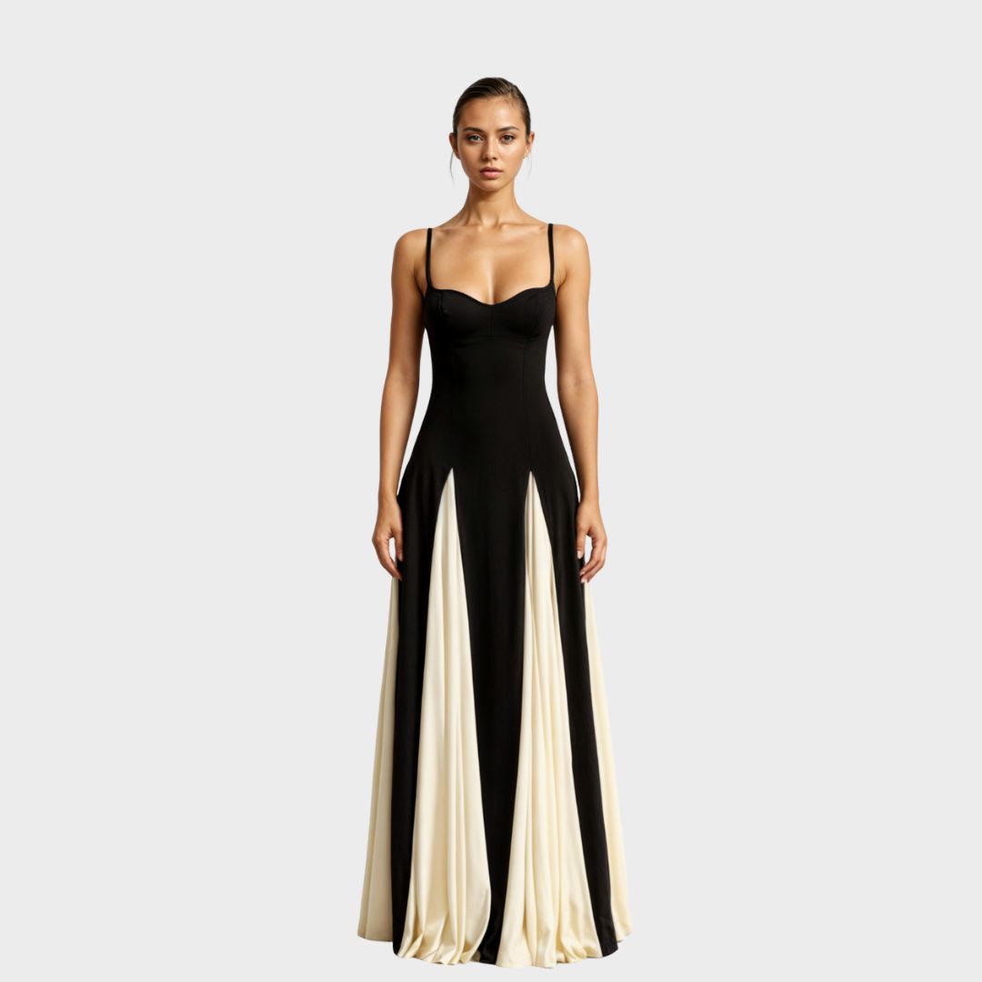 Mia | Elegant Two-Tone Maxi Dress for Women