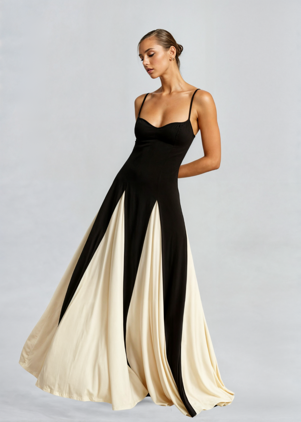 Mia | Elegant Two-Tone Maxi Dress for Women