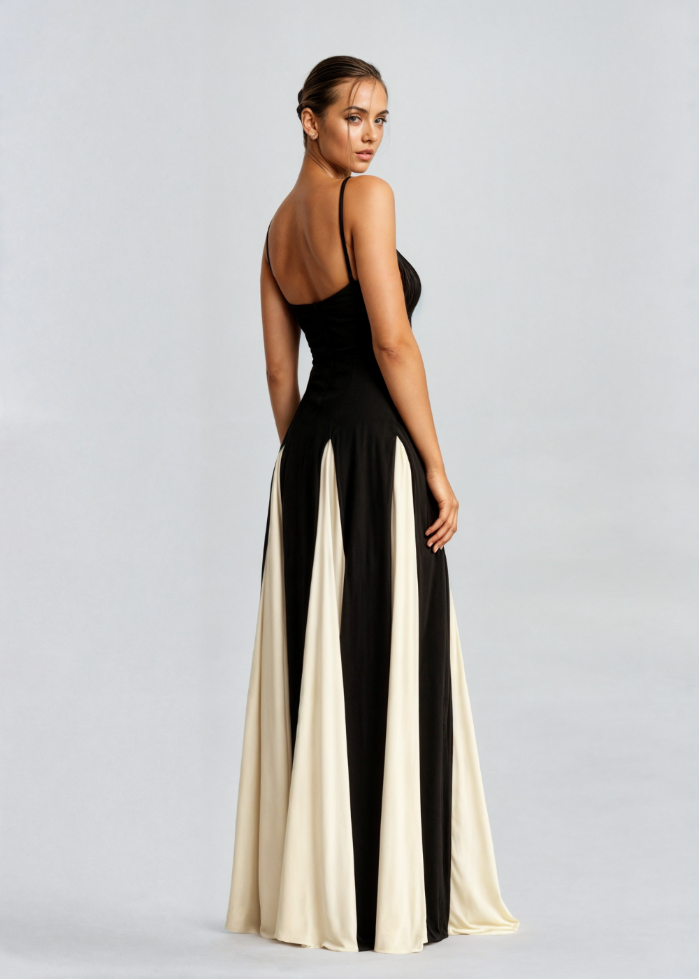 Mia | Elegant Two-Tone Maxi Dress for Women