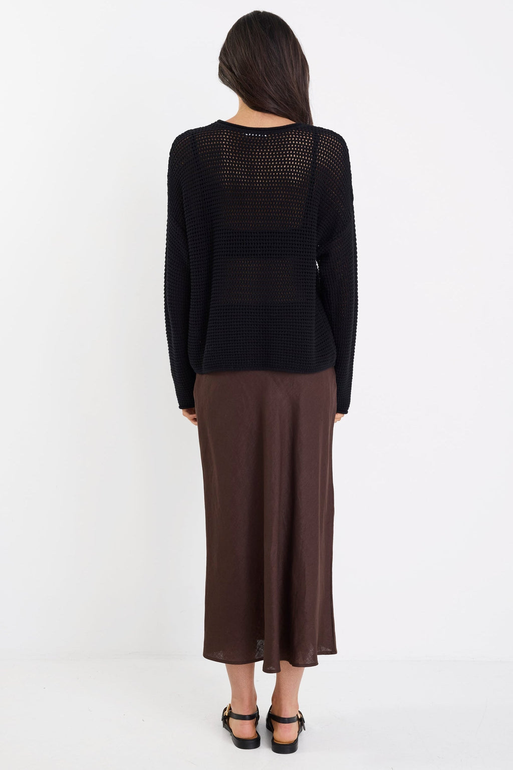 Mia | Lightweight Relaxed Fit Crochet Knit Jumper