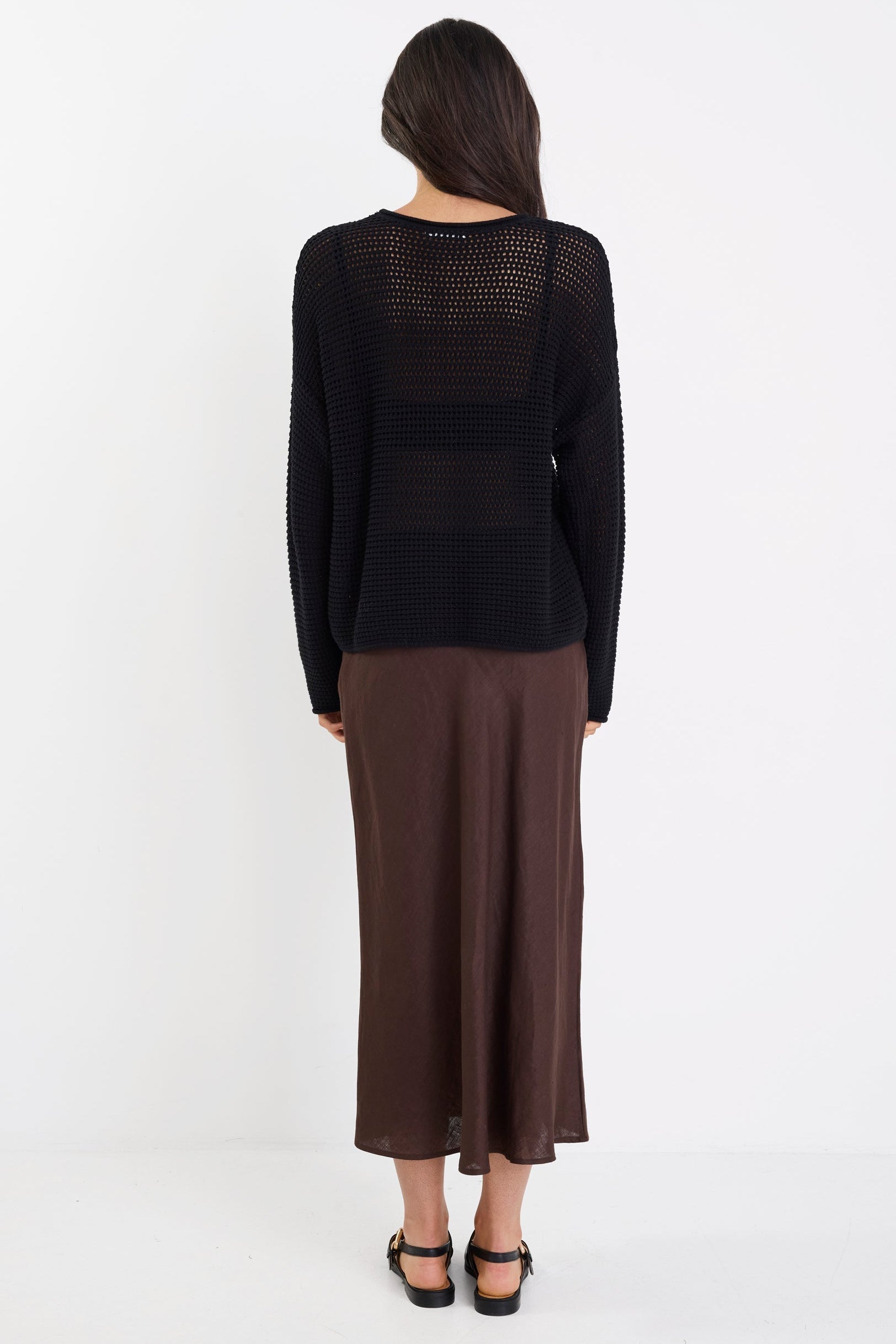 Mia | Lightweight Relaxed Fit Crochet Knit Jumper