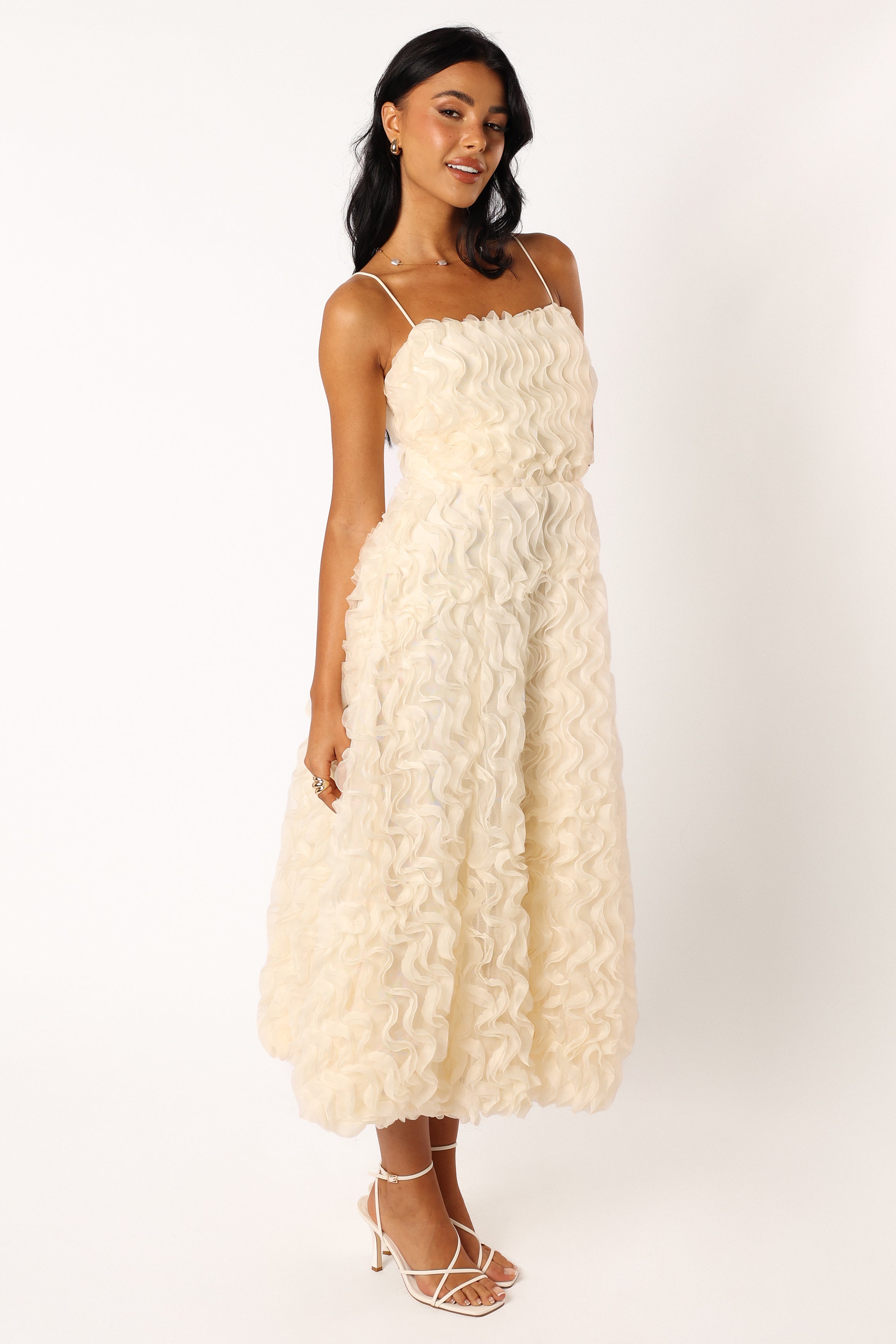 Mia | Playful Textured Midi Dress