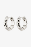 Mia | Recycled Silver Plated Huggie Hoop Earrings