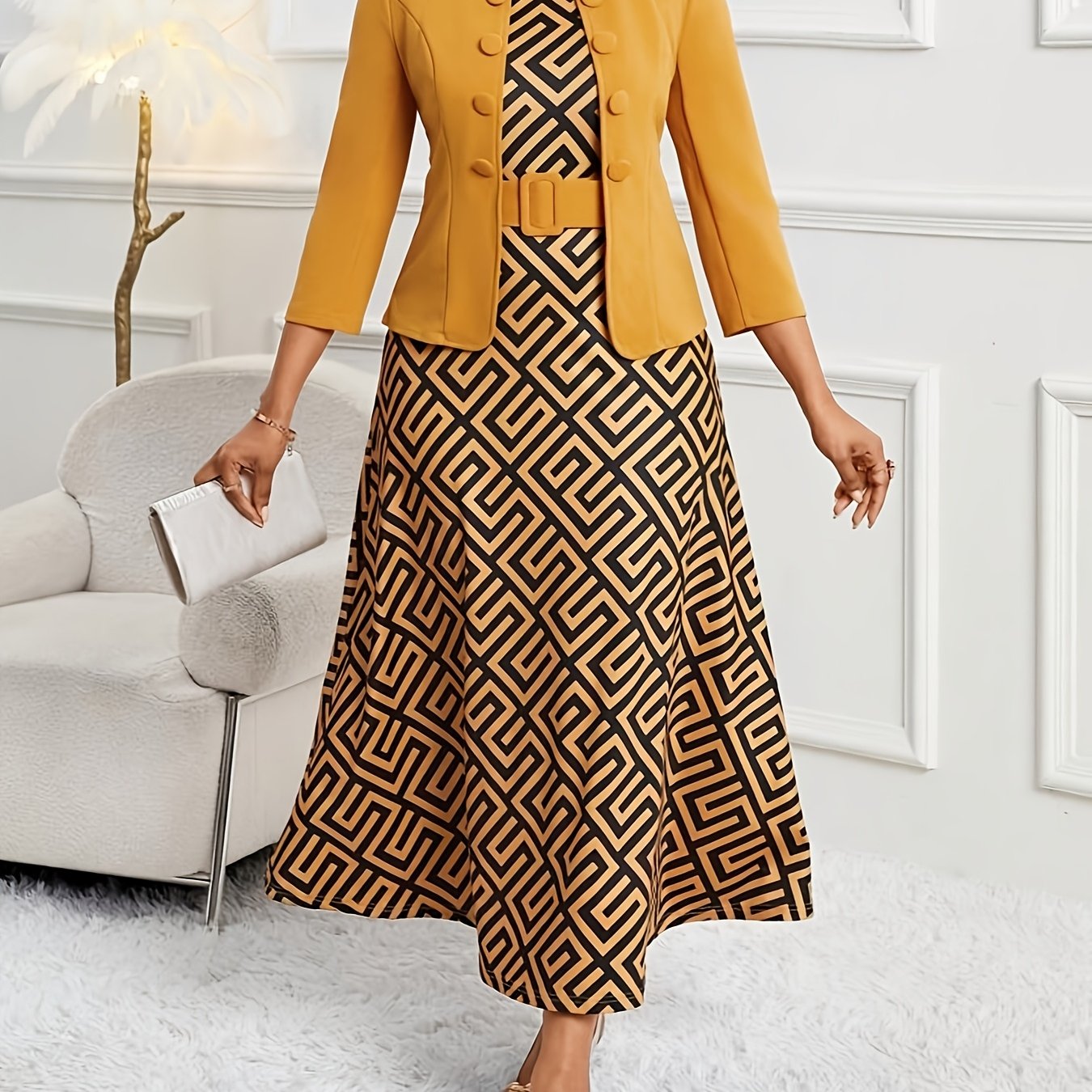 Mia | Stylish Geometric Two Piece Set for Women