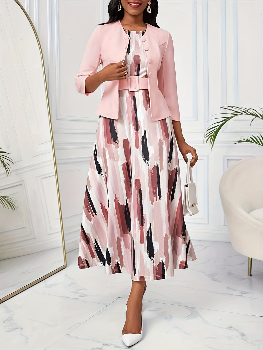 Mia | Stylish Geometric Two Piece Set for Women