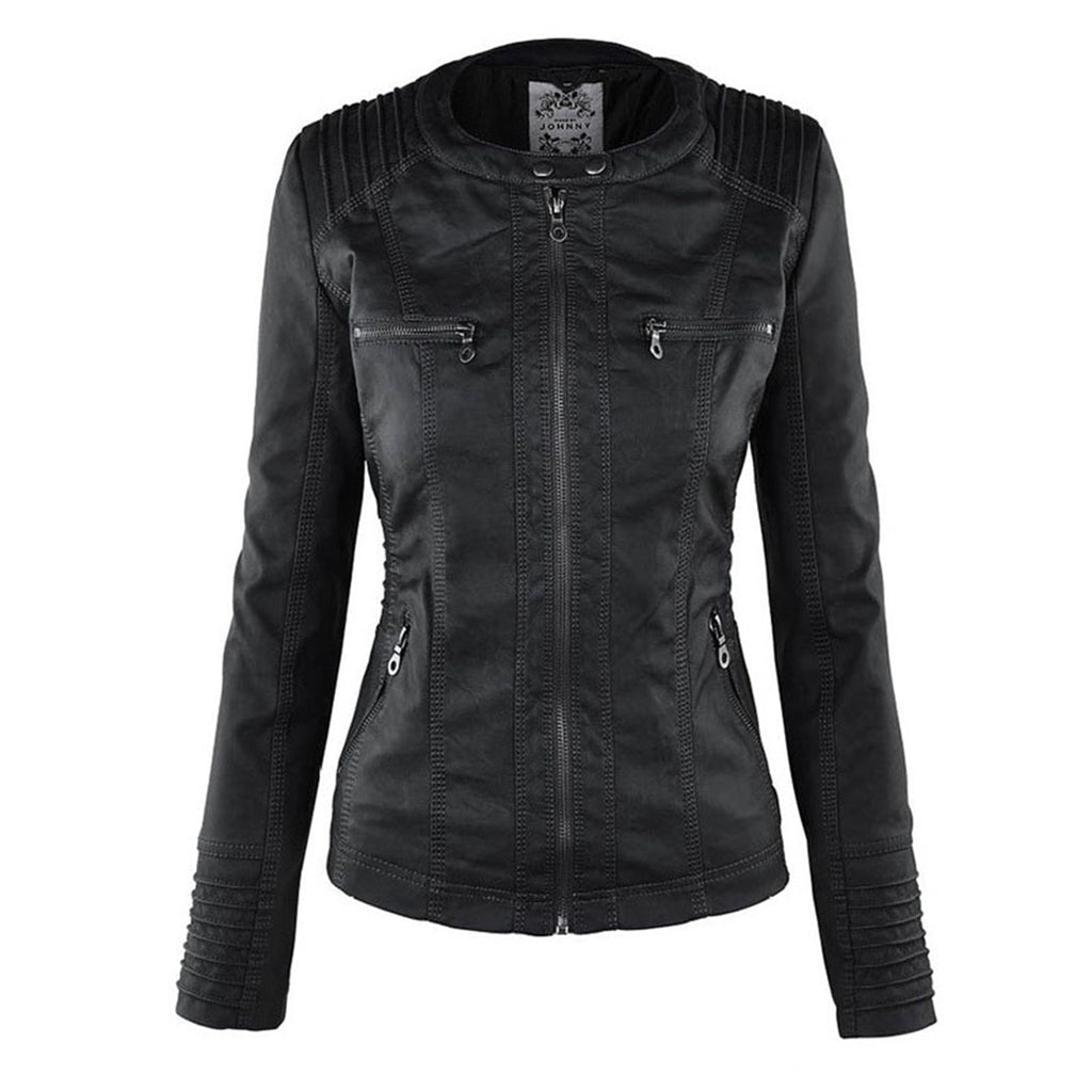 Mia | Stylish Lightweight Leather Jacket Women for Spring Autumn