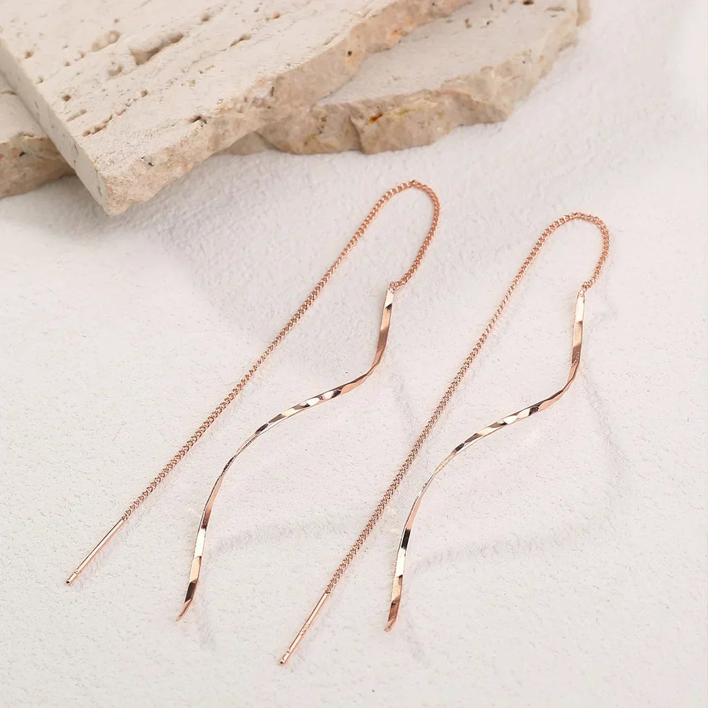 Stylish Long Wavy Earrings