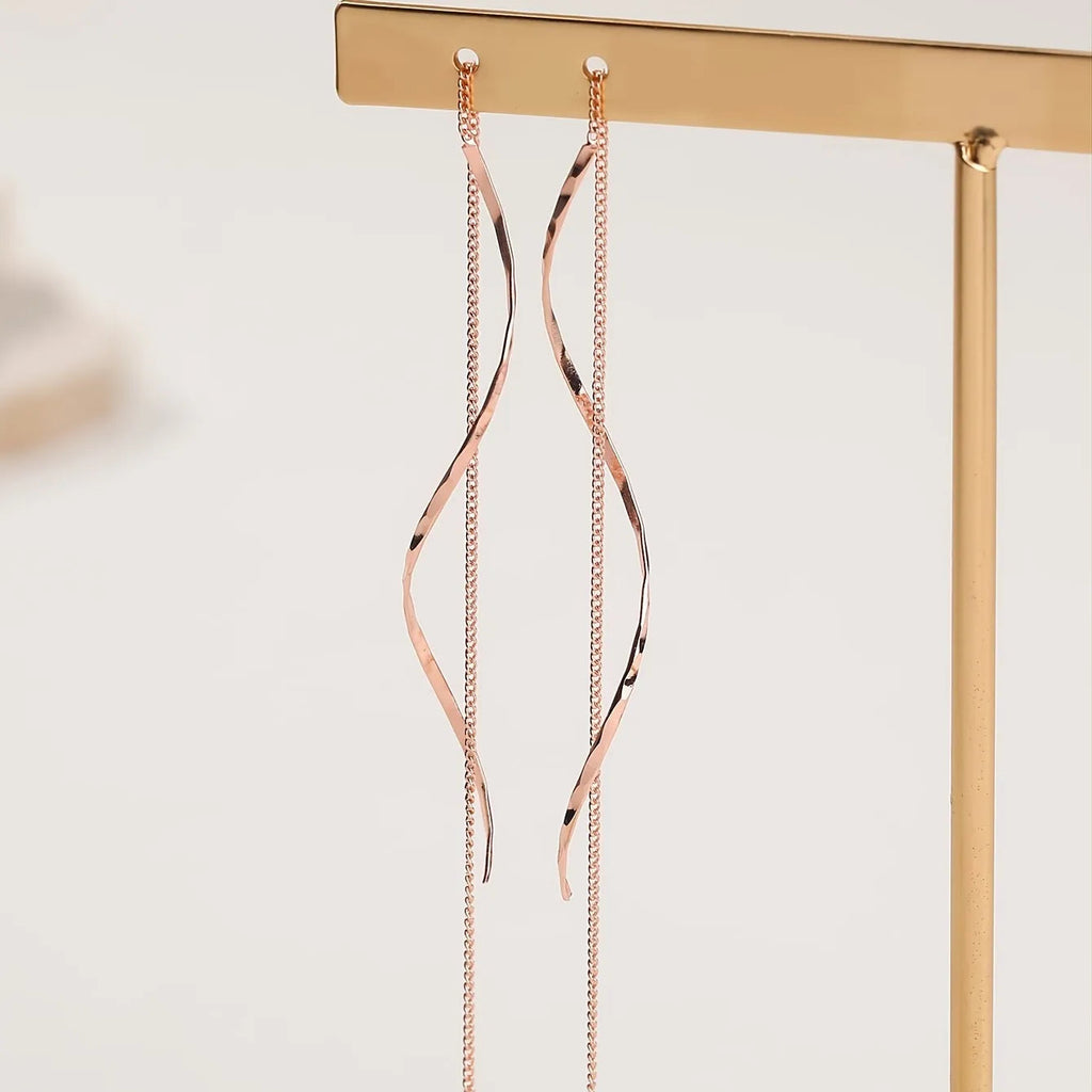 Stylish Long Wavy Earrings