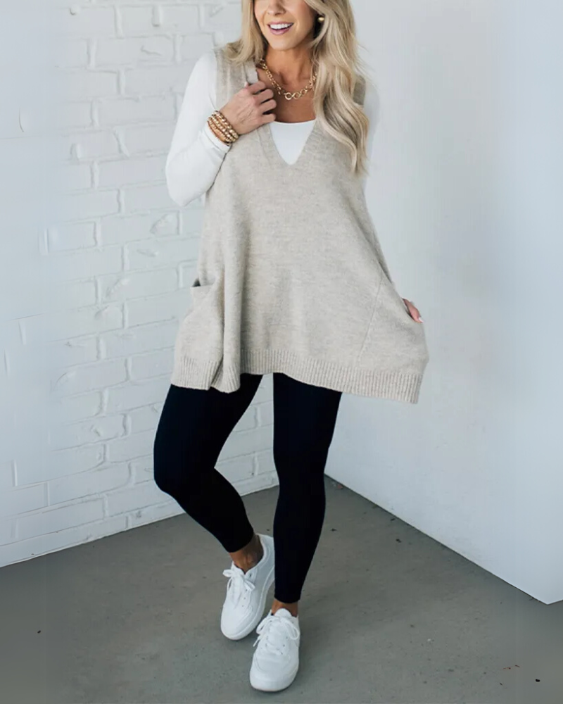 Mia | Stylish Oversized Knit Vest
