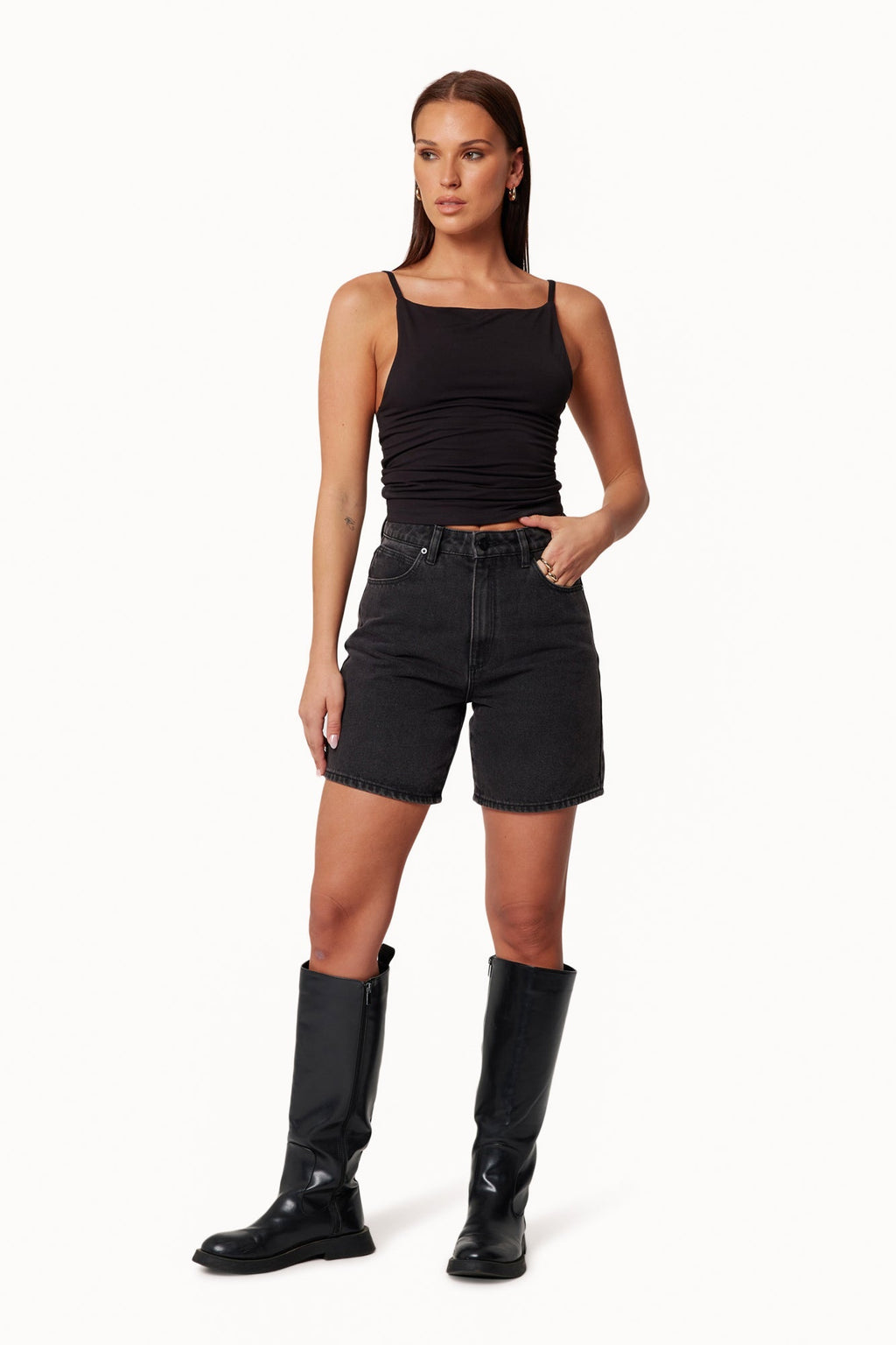 Mila | Stylish High Waisted Denim Shorts