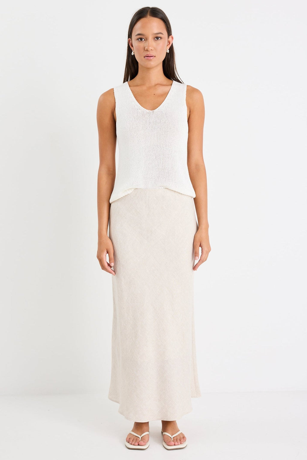Olivia | Elegant Bias Cut Midi Skirt for Women