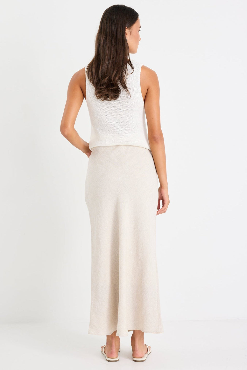 Olivia | Elegant Bias Cut Midi Skirt for Women