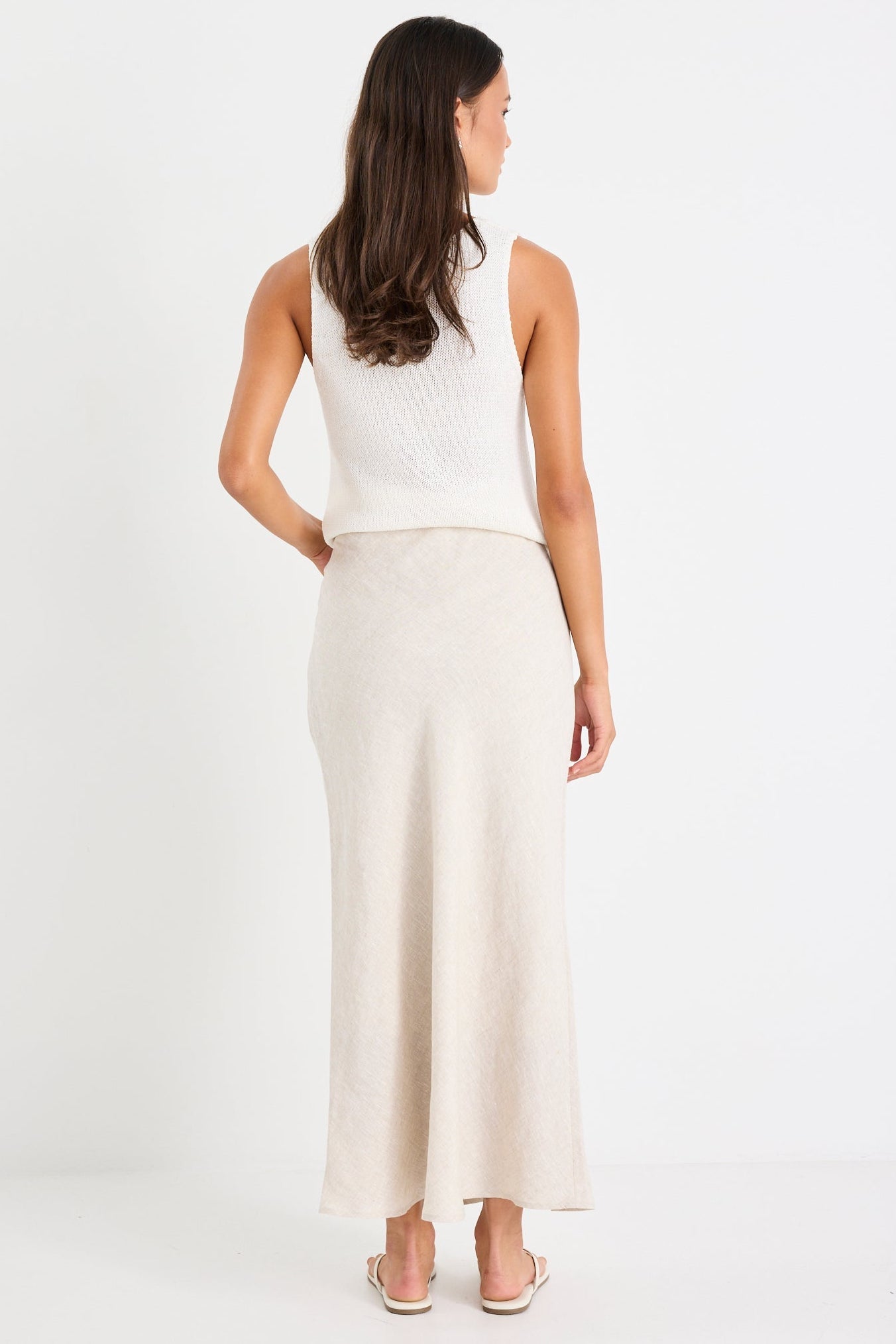 Olivia | Elegant Bias Cut Midi Skirt for Women