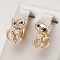 Olivia | Elegant Radiant Cat Earrings with Cubic Zirconia