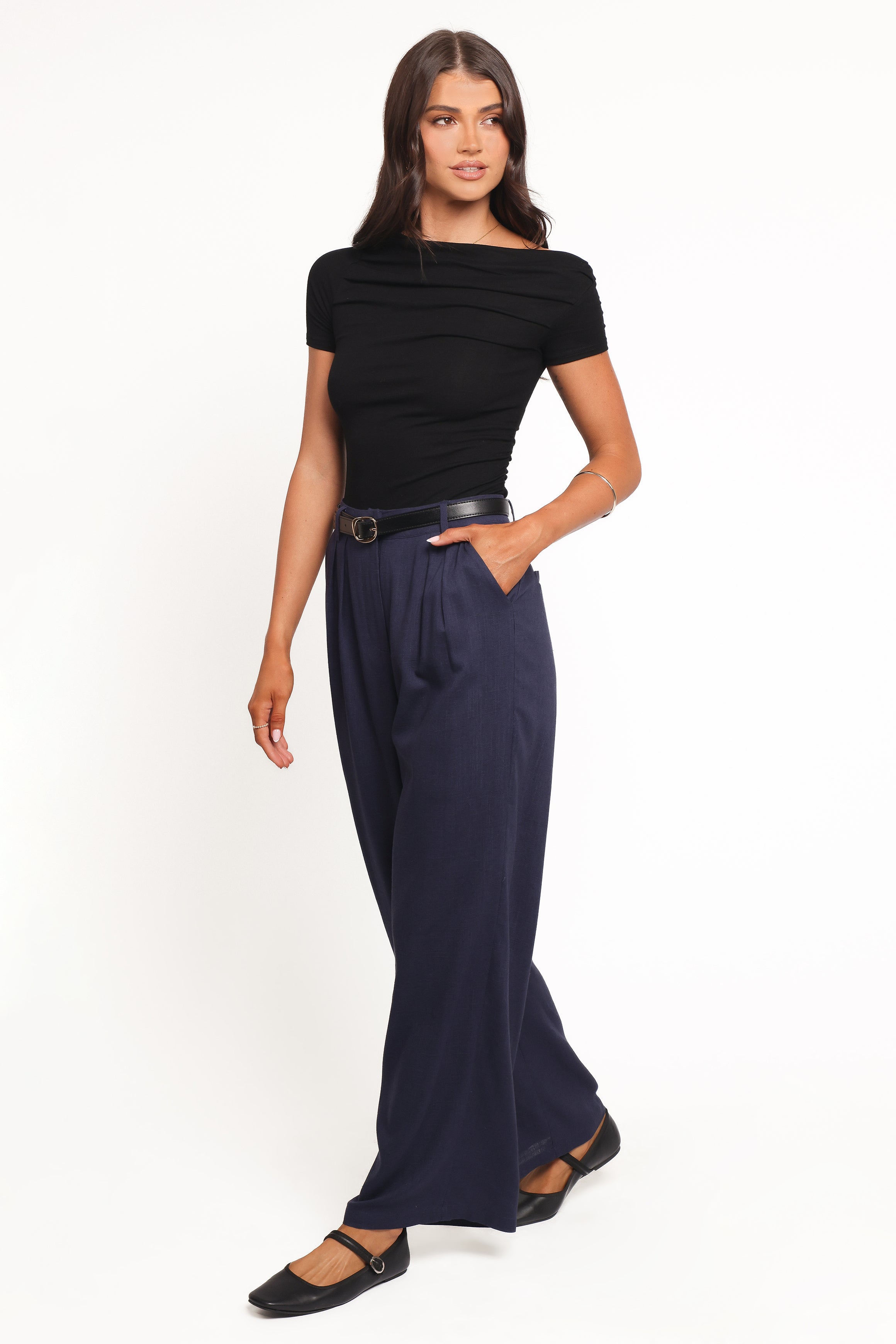 Olivia | Elegant Wide Leg Linen Pants for Women