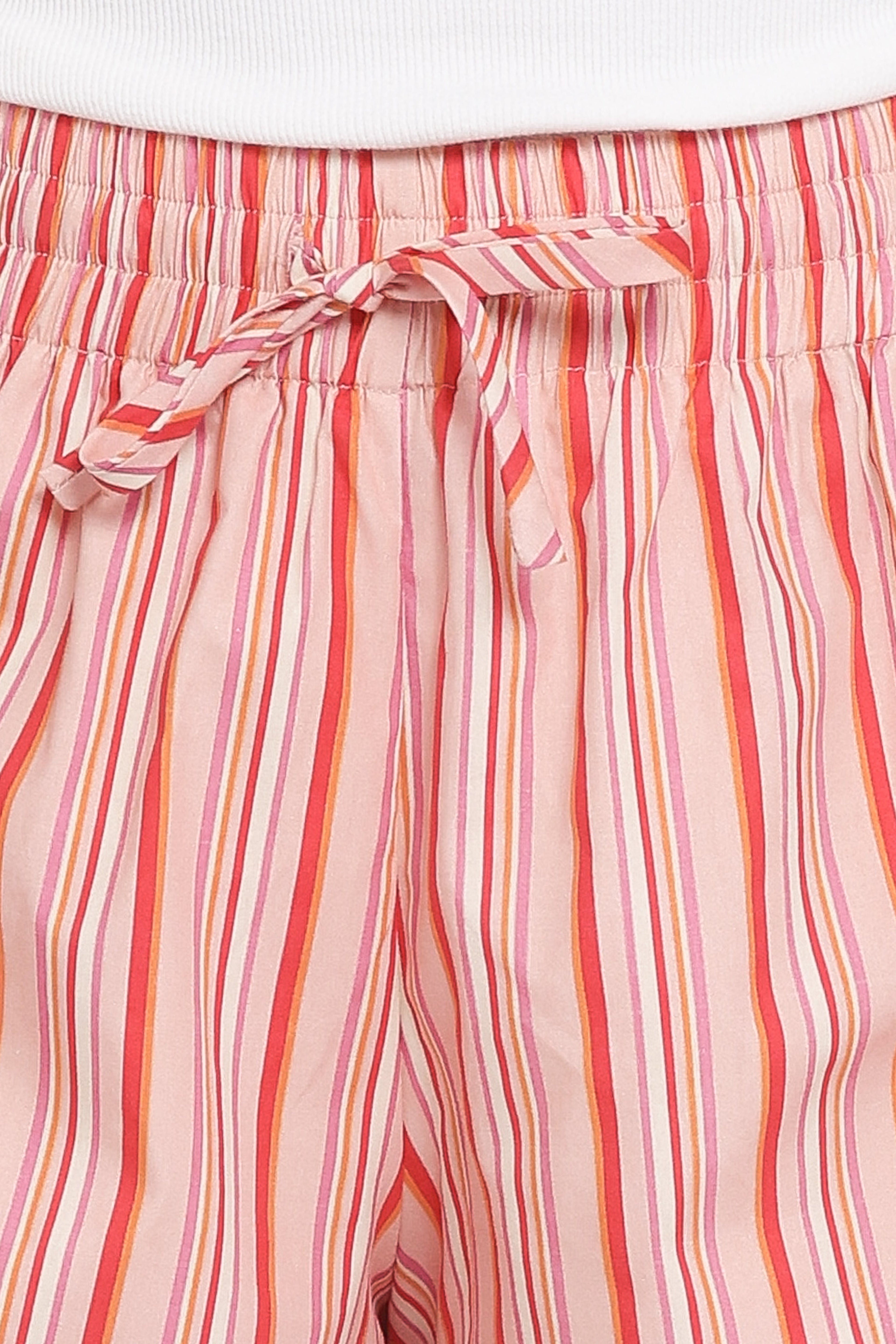 Olivia | Trendy High Rise Peach Stripe Shorts