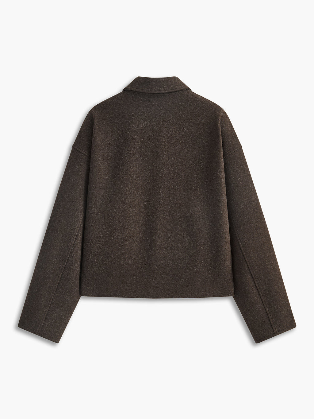 Paris Collection | Plain Zipper Tweed Jacket with Long Sleeves | Warm Fabric for Cozy Comfort
