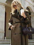 Sophia | Cozy Double-Breasted Fleece Lined Longline Coat