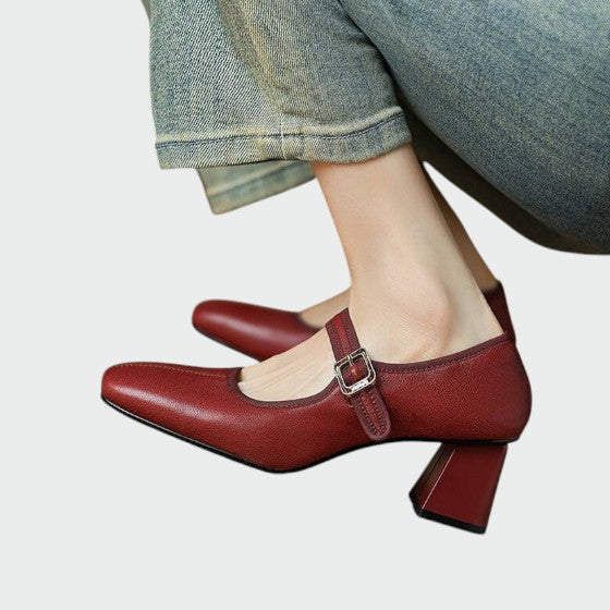 Sophia | Elegant Comfortable Block-Heel Mary Jane Shoes