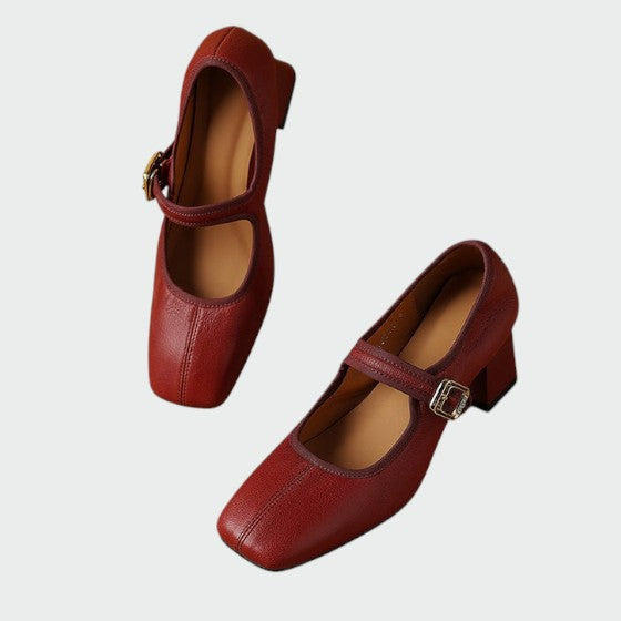 Sophia | Elegant Comfortable Block-Heel Mary Jane Shoes