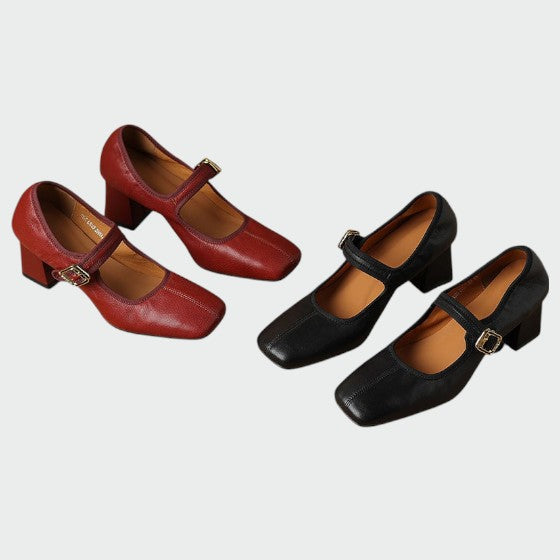 Sophia | Elegant Comfortable Block-Heel Mary Jane Shoes
