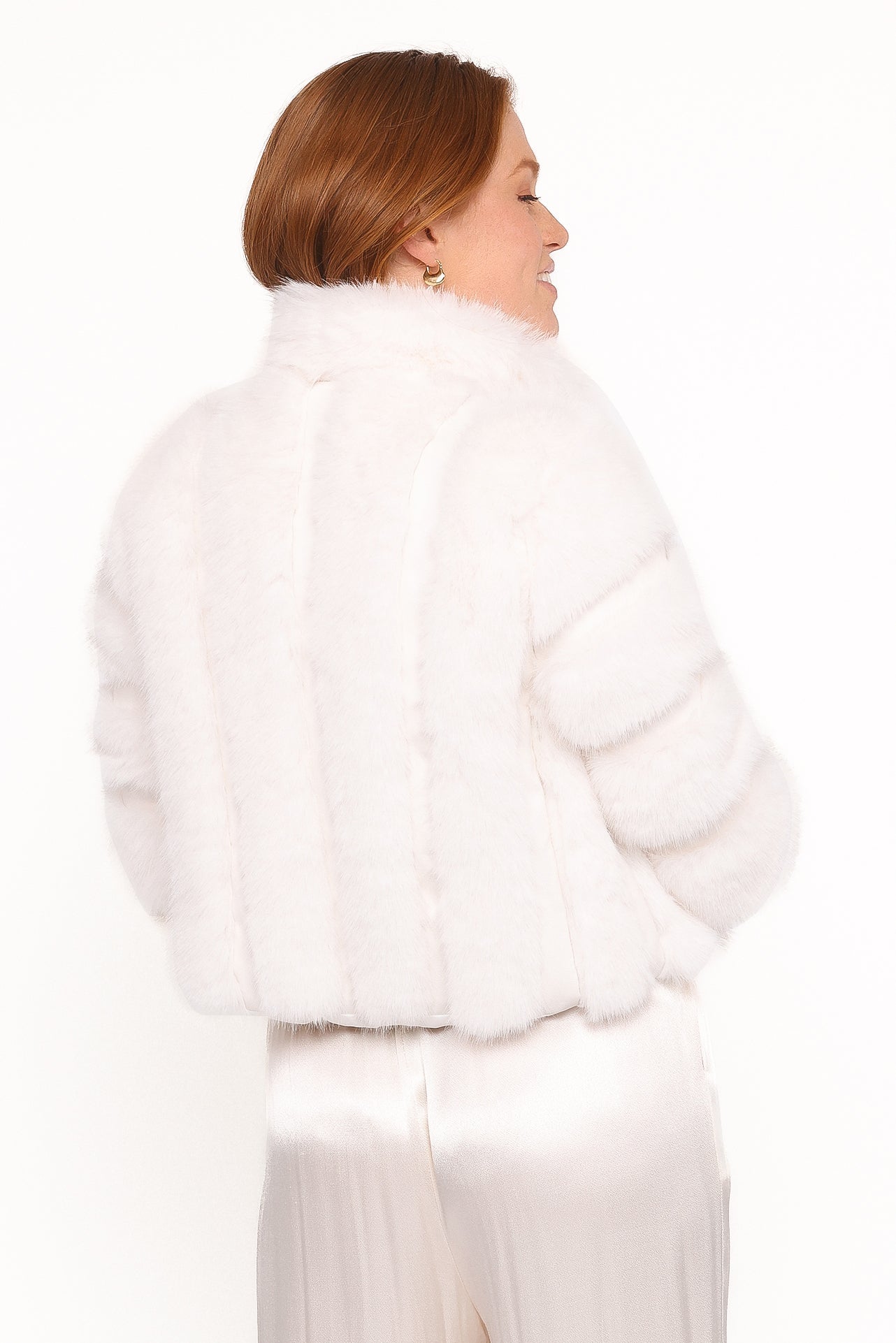 Sophia | Elegant Cropped Faux Fur Womens Jacket for Winter