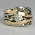 Sophia | Elegant Gold Inlaid Zirconia Ring