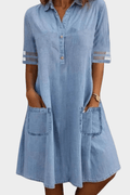 Sophia | Stylish Relaxed Denim Midi Dress for Women