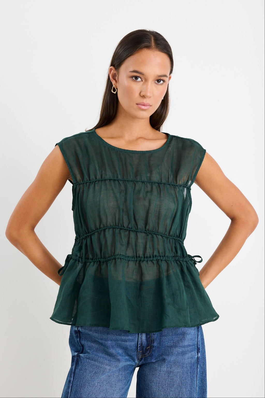 Sophie | Breezy White Sleeveless Top for Women