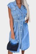 Sophie | Chic Sleeveless Summer Denim Dress