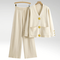 Sophie | Chic V Neck Women's Lounge Set with Relaxed Pants