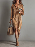 Sophie | Cozy Button-Up Midi Womens Dress
